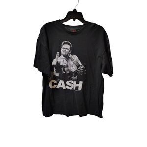 Zion Rootswear 2X Johnny Cash‎ Graphic Short Sleeve T-Shirt